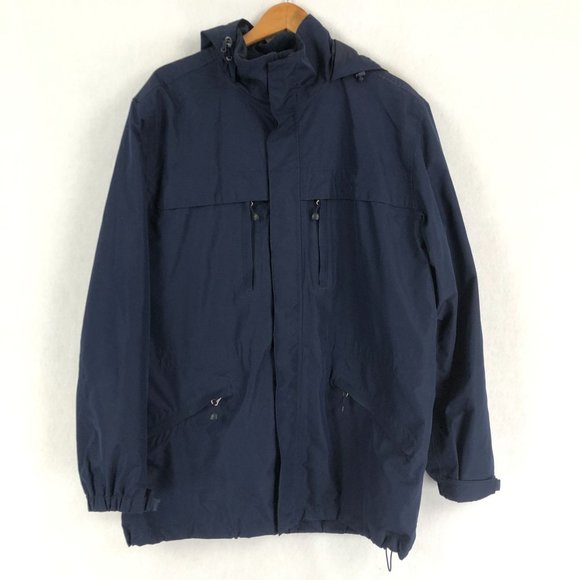 Eddie Bauer Other - *SOLD* Eddie Bauer Men's Large Weather Edge Waterproof Blue Long Sleeve Jacket